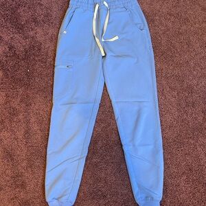 Figs Light Blue Jogger Sweatpants with Drawstring